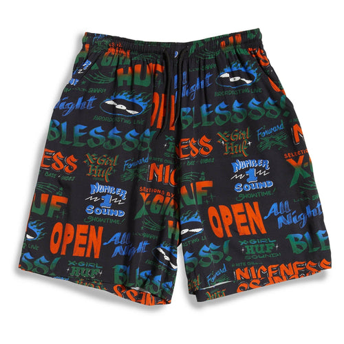 short huf XGIRL X HUF SOUND RESORT SHORT - BLACK