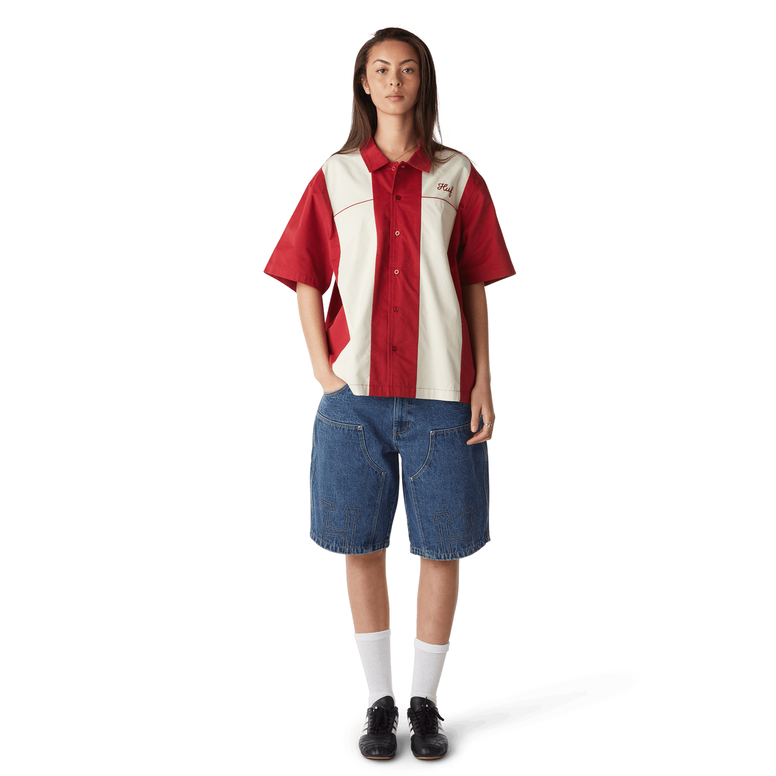 huf shorts Classic H Double Knee Denim Short