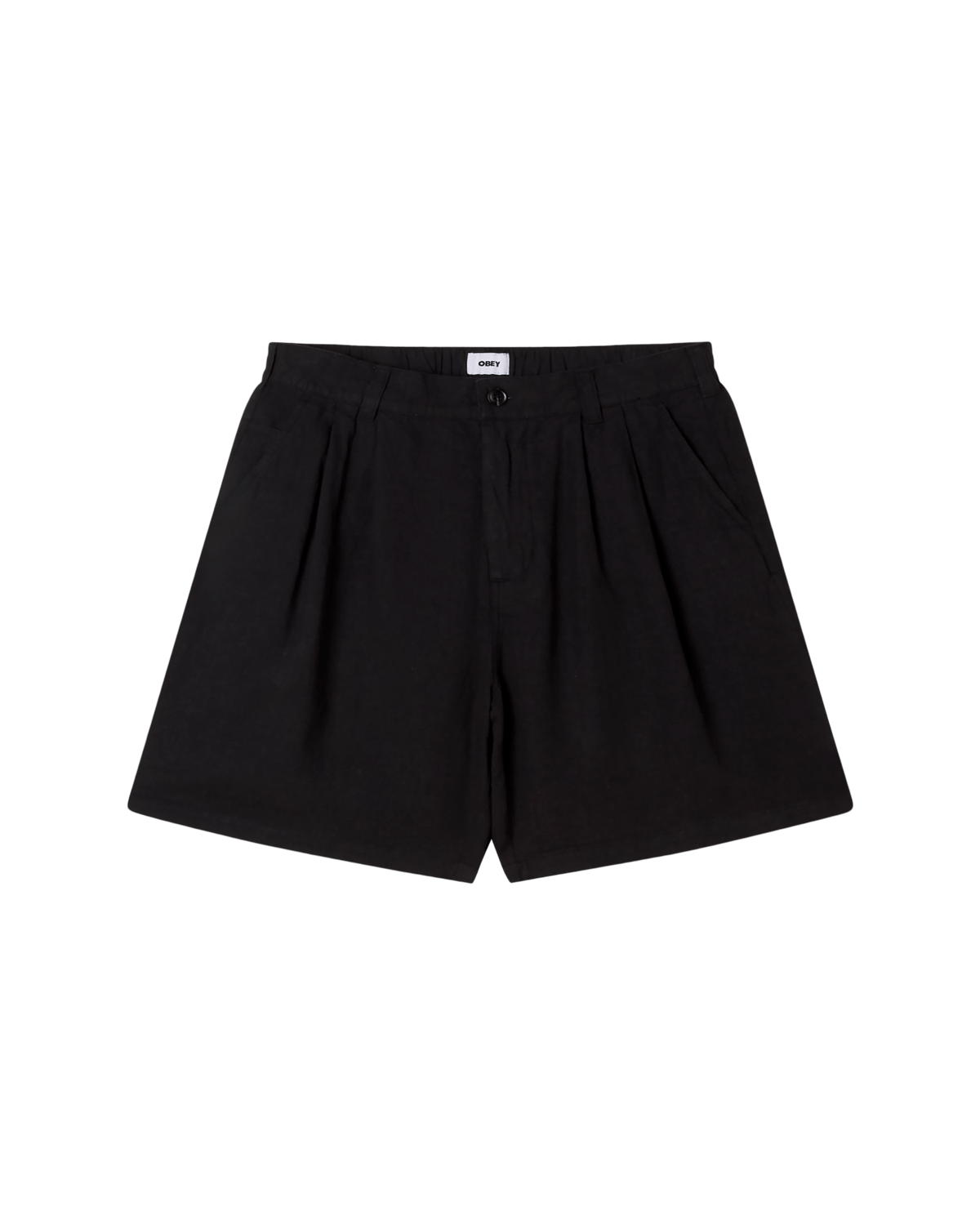 obey shorts Foster Pleated Linen Short