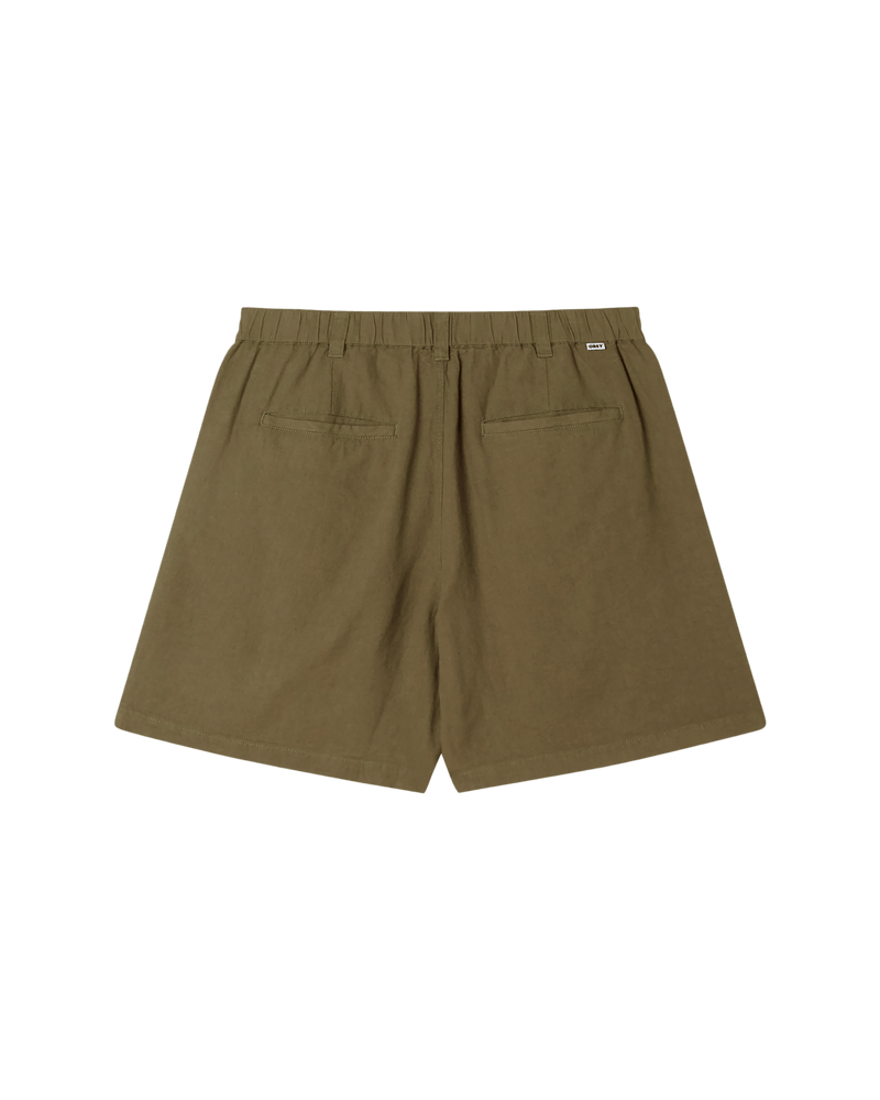 obey shorts Foster Pleated Linen Short