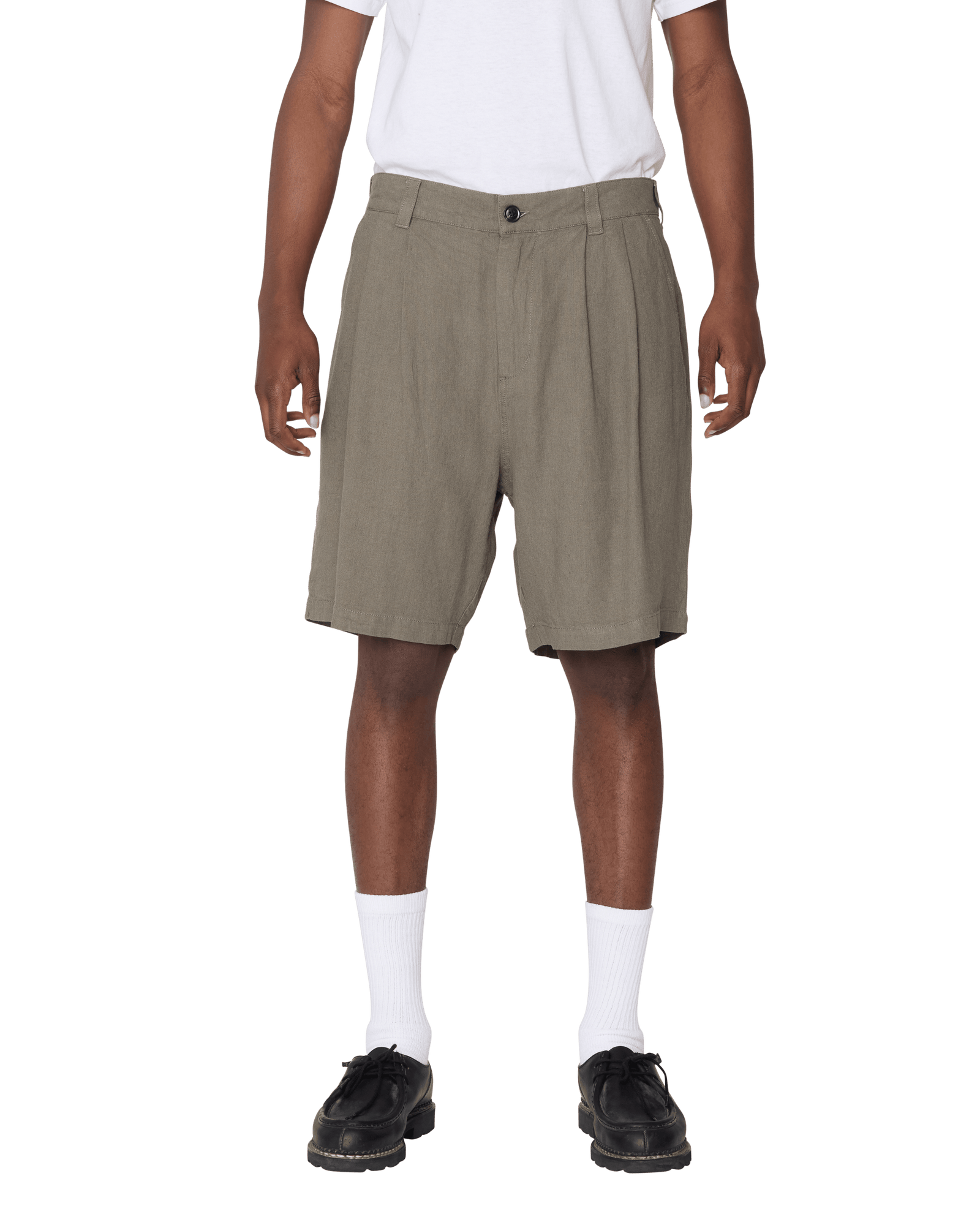 obey shorts Foster Pleated Linen Short