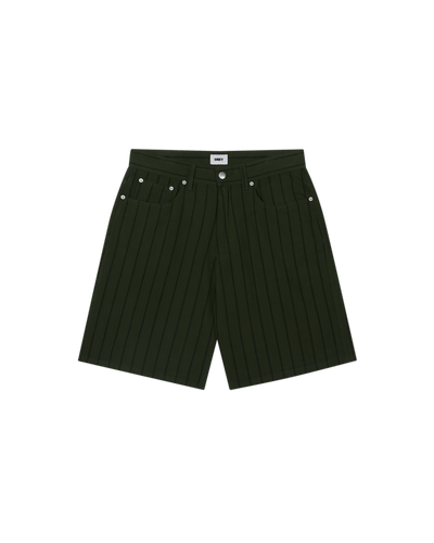 shorts obey STRIPE BAGGY DENIM SHORT