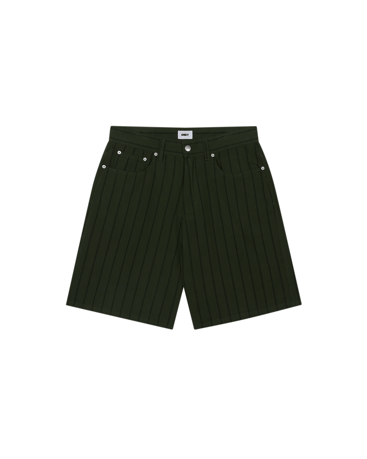 obey shorts Stripe Baggy Denim Short