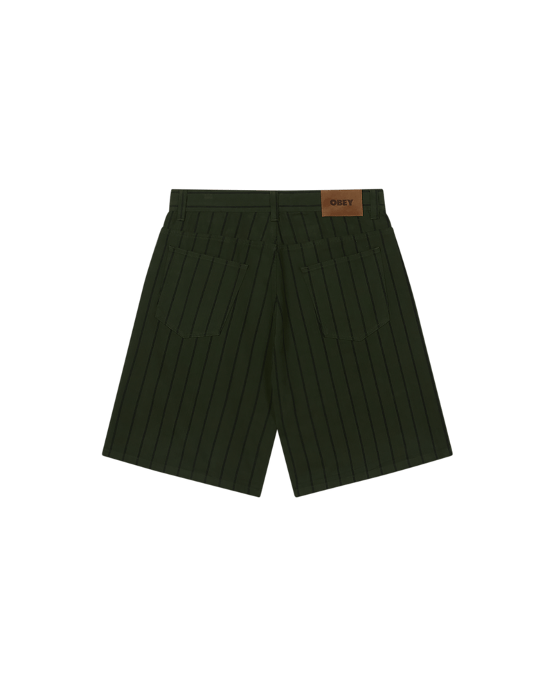 obey shorts Stripe Baggy Denim Short
