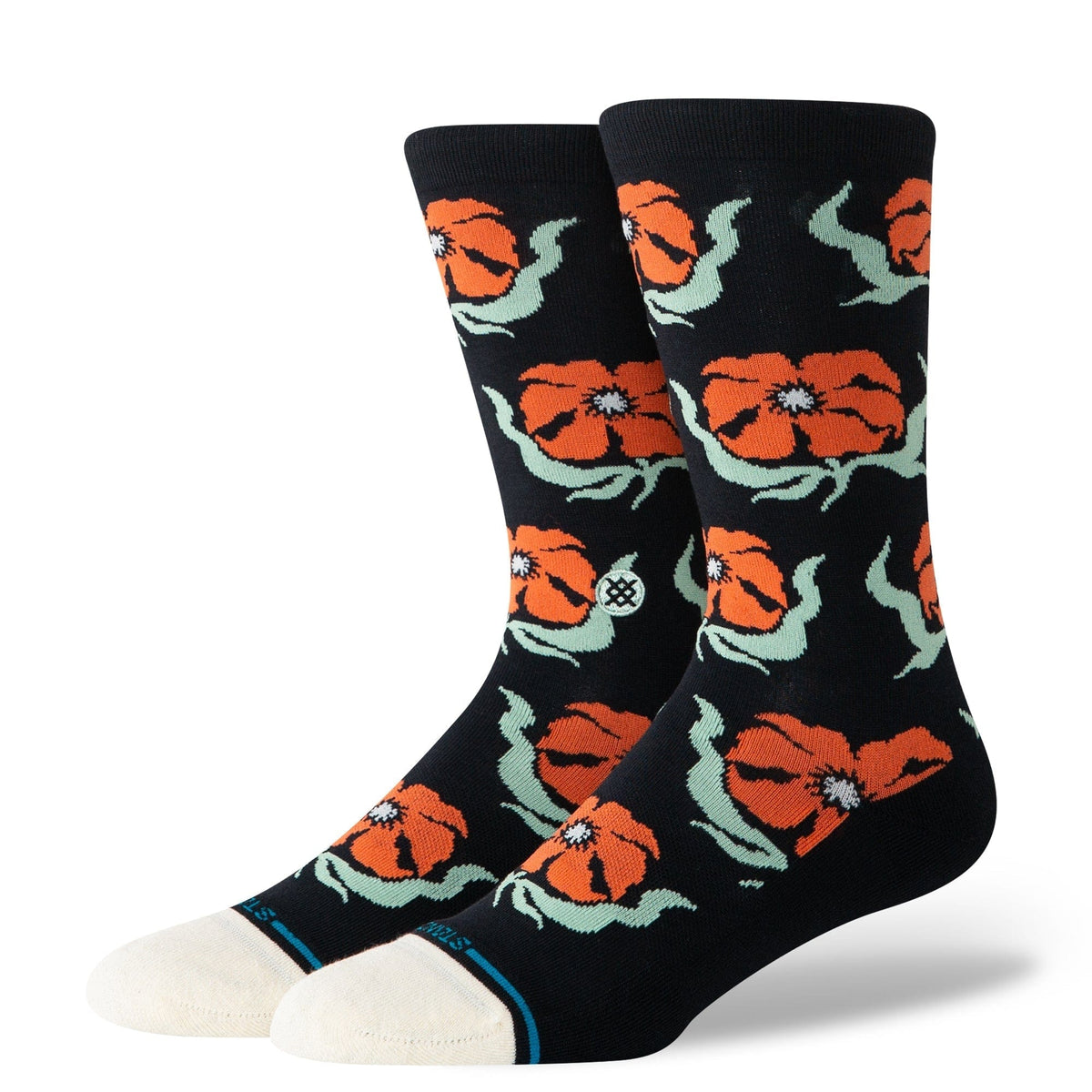 stance Broadcast Floral Crew