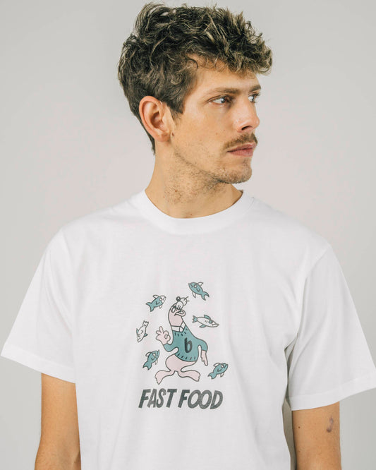 brava fabrics FAST FOOD T-SHIRT - WHITE foto 3