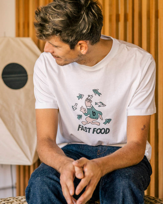 brava fabrics FAST FOOD T-SHIRT - WHITE foto 5