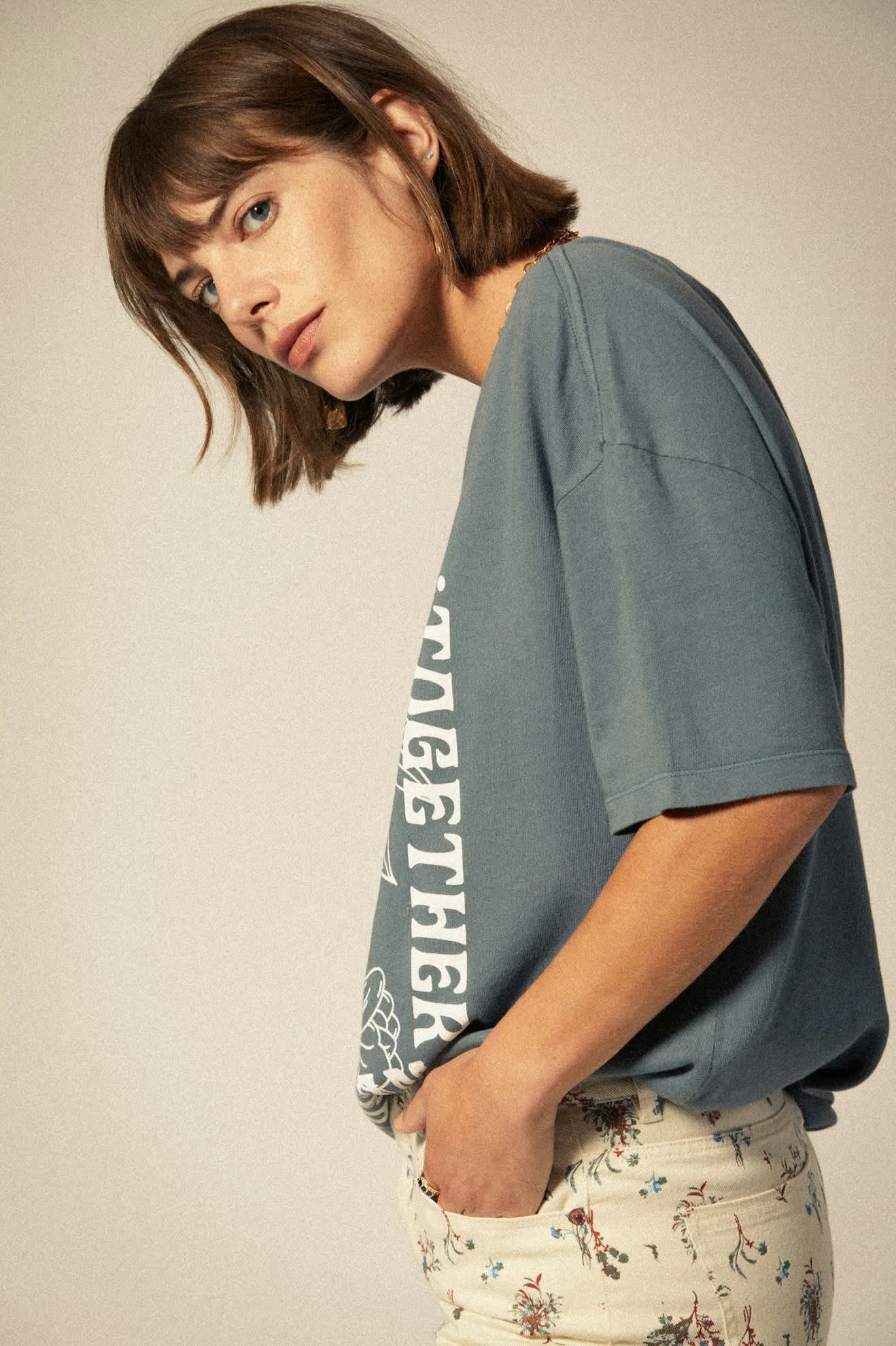 brixton t-shirt Bloom Oversized Boyfriend Tee