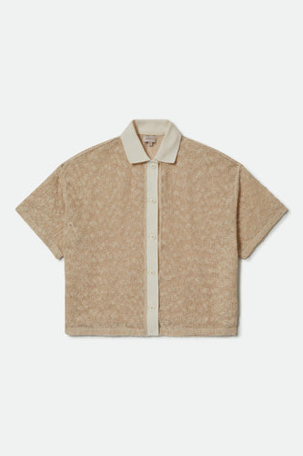t-shirt brixton CAMP MESH BUTTON DOWN S S POLO