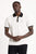 t-shirt brixton PROPER S/S POLO KNIT - OFF WHITE/BLACK