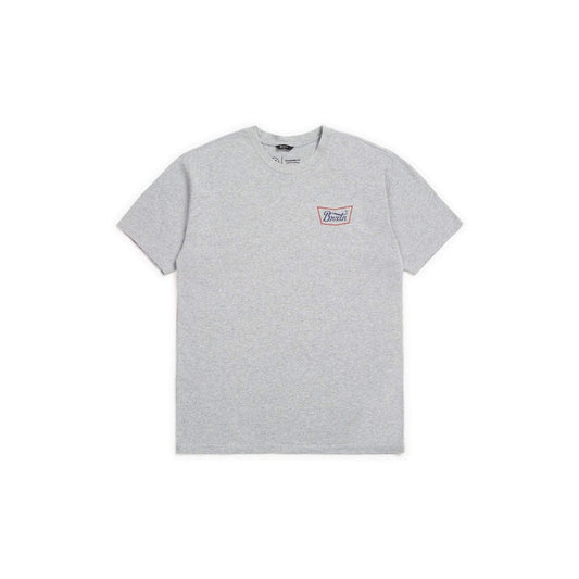 brixton Stith S/S Tee Heather Grey/Red/Blue foto 1