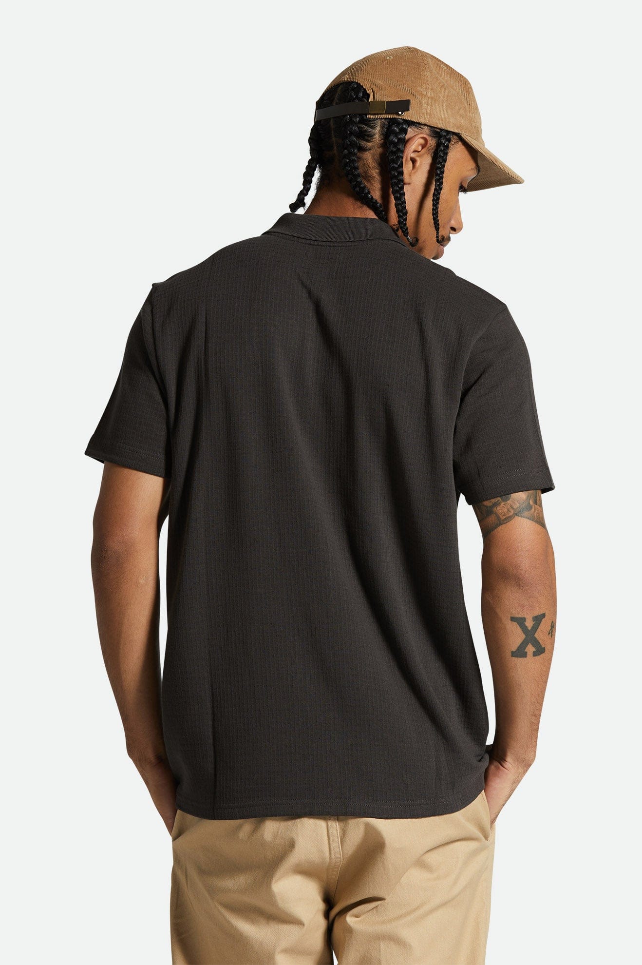 brixton t-shirt WAFFLE S S POLO KNIT