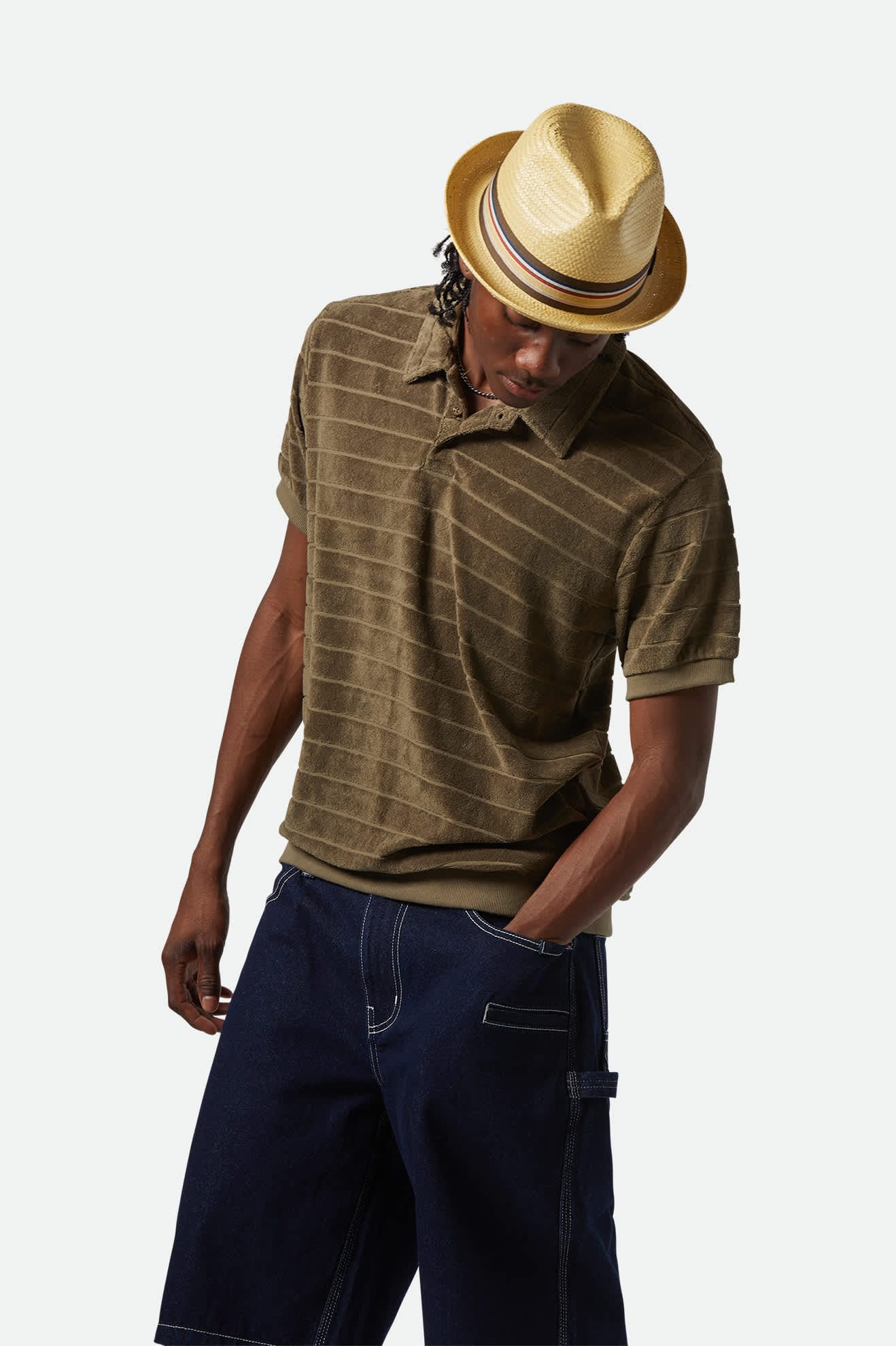 brixton t-shirt Weekend Terry Cloth S S Polo K