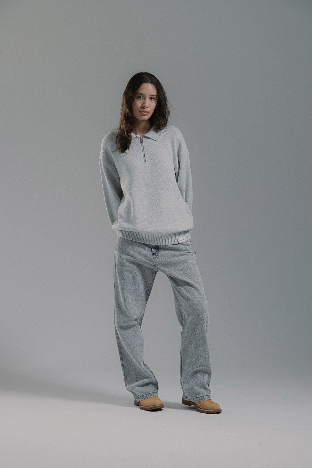 cat wwr t-shirt Half Zip Polo Knit