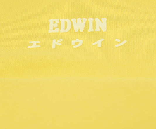edwin Edwin Logo Chest Ts Aspen Gold Garment Wash foto 4