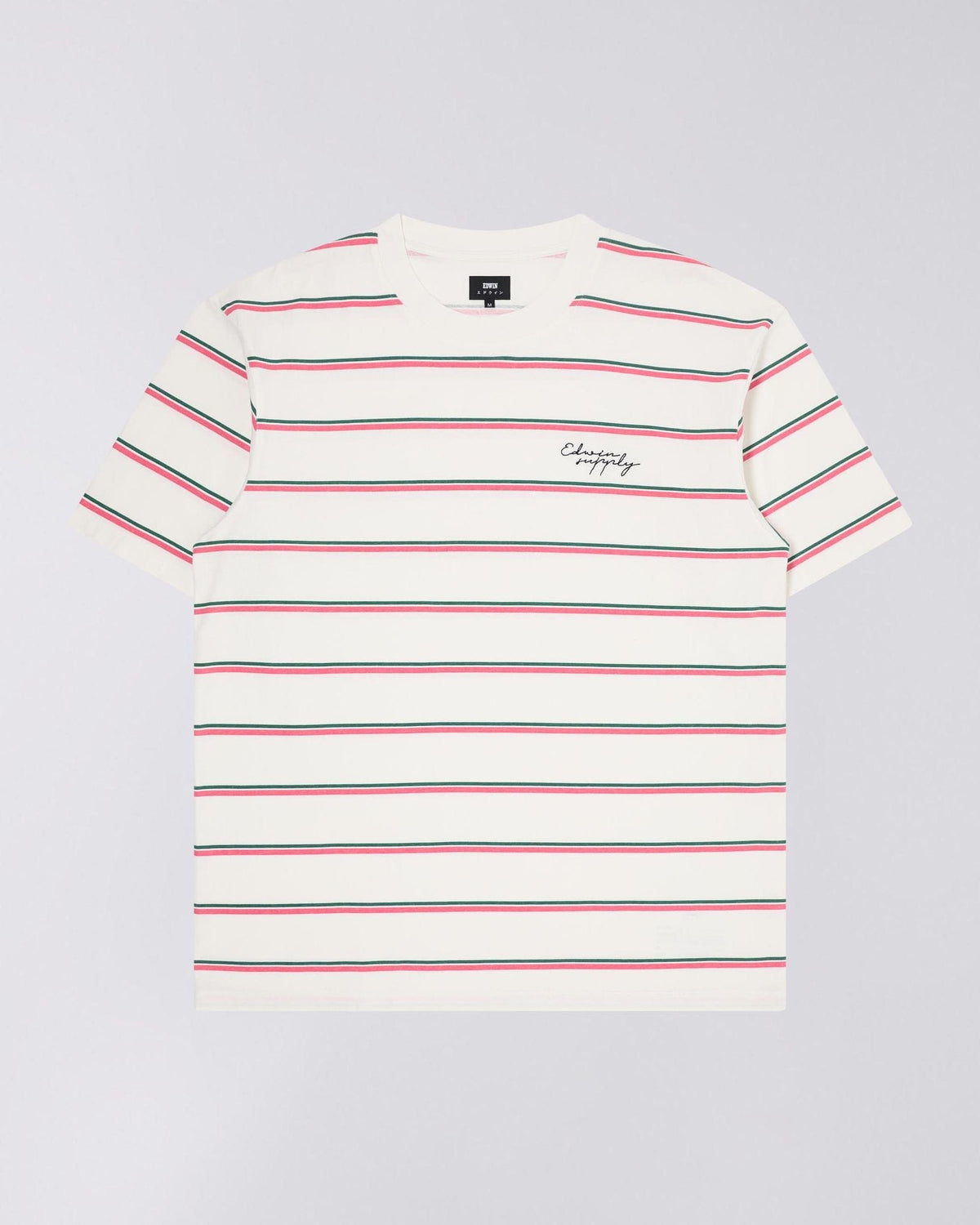 edwin t-shirt Windup Ts White / Pink / Green