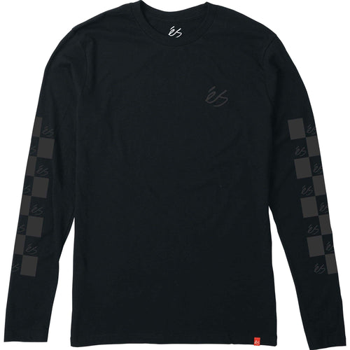 t-shirt es SPOT CHECK LS TEE BLACK