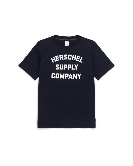 herschel Stacked Chest Logo Tee Black/White foto 1