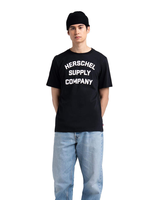 herschel Stacked Chest Logo Tee Black/White foto 2