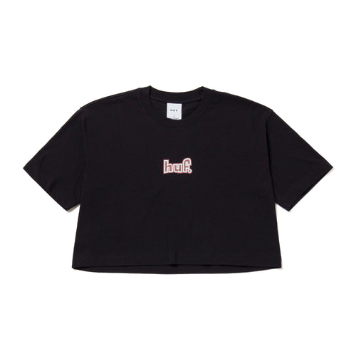 t-shirt huf 1993 S/S CROP TEE - BLACK