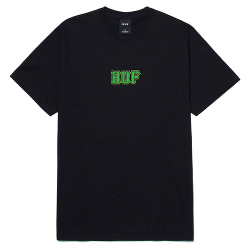 t-shirt huf AMAZING H S/S TEE - BLACK