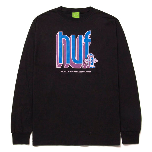 huf BOOKEND L/S TEE - BLACK foto 1