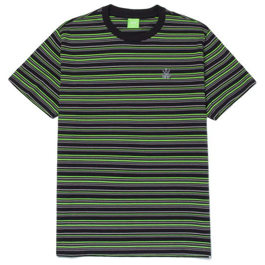 huf CROWN STRIPE S/S KNIT TOP - BLACK foto 1