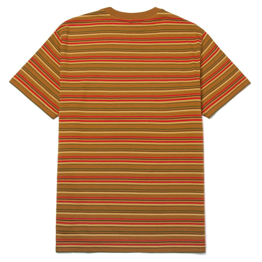 huf CROWN STRIPE S/S KNIT TOP - BURNT ORANGE foto 6