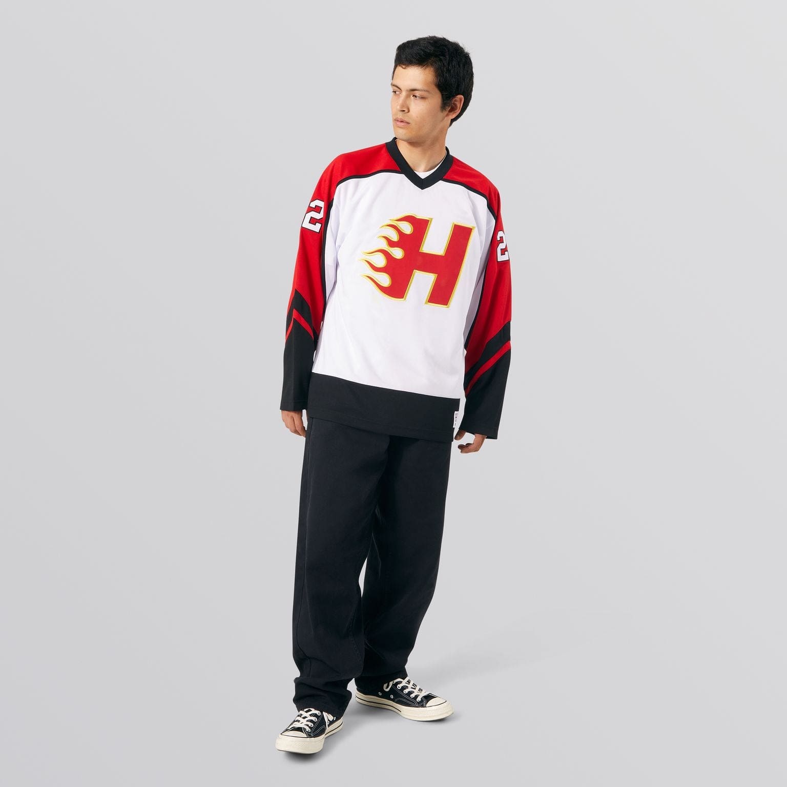 huf t-shirt ENFORCER HOCKEY JERSEY - WHITE