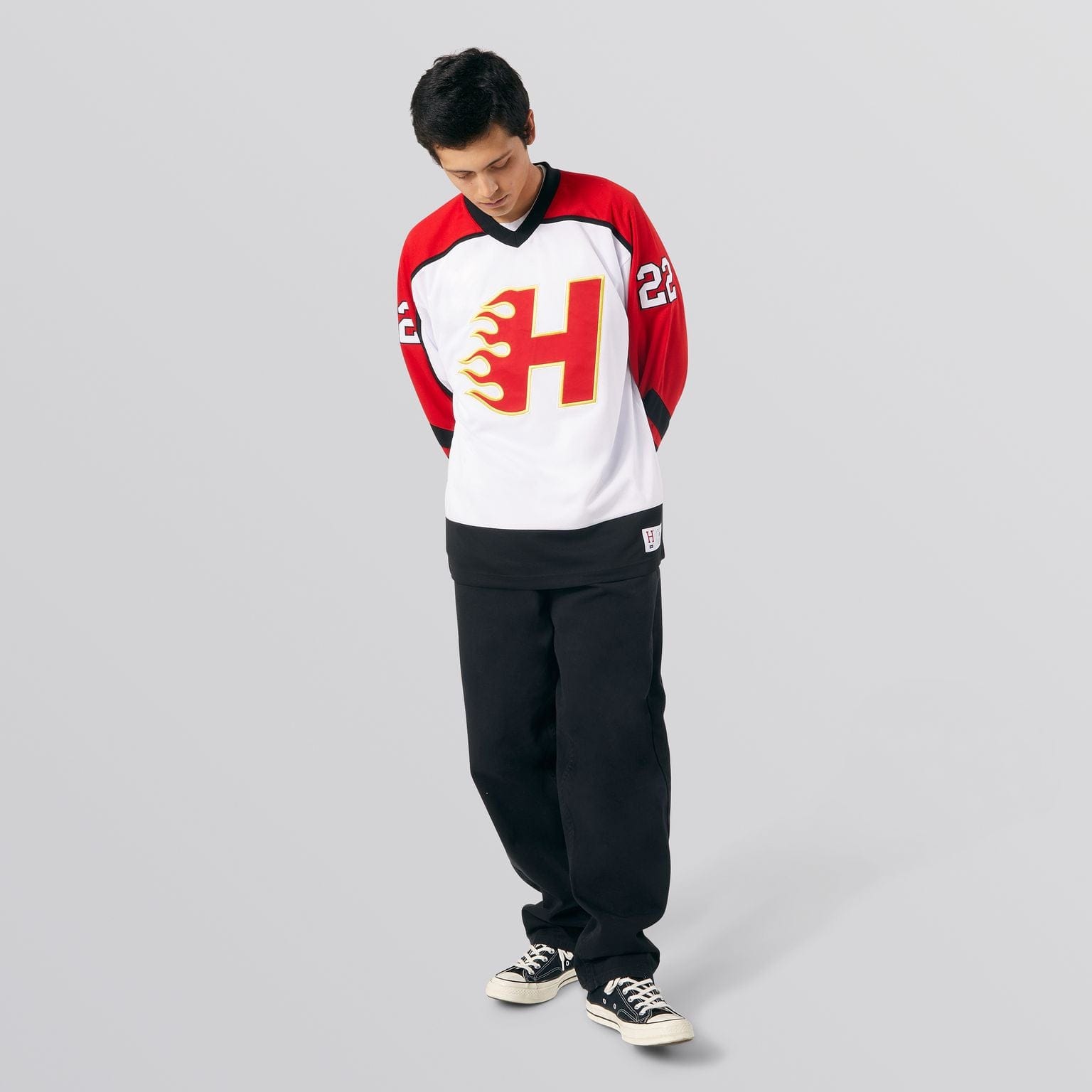 huf t-shirt ENFORCER HOCKEY JERSEY - WHITE