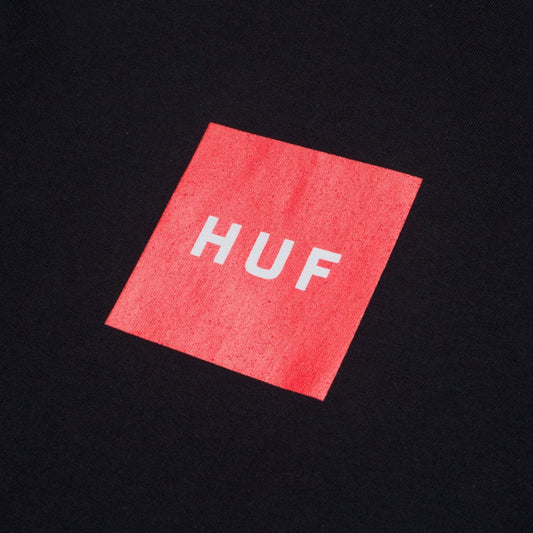 huf ESSENTIALS BOX LOGO L/S TEE - BLACK foto 2