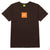 t-shirt huf ESSENTIALS BOX LOGO S/S TEE - CHOCOLATE