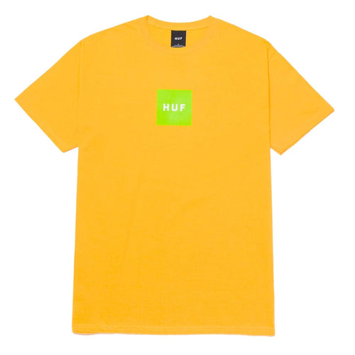 t-shirt huf ESSENTIALS BOX LOGO S/S TEE - LEMON YELLOW