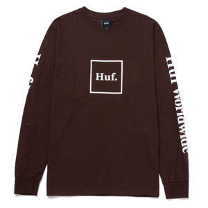 ESSENTIALS DOMESTIC L/S TEE - DARK CHOCOLATE