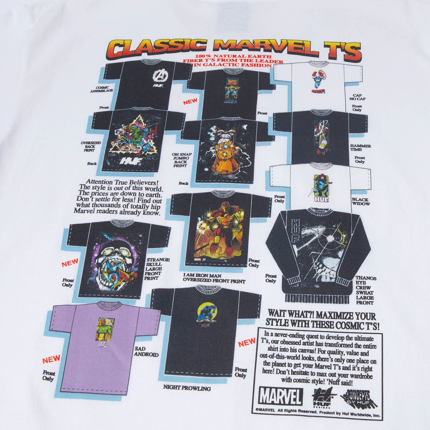 huf t-shirt GALACTIC TEES S S TEE