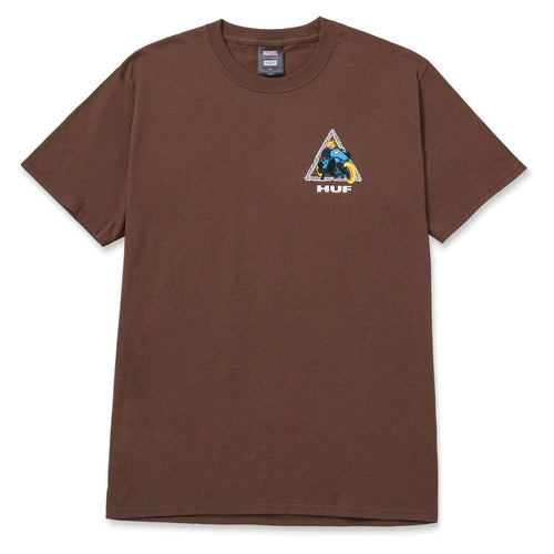 t-shirt huf GHOST RIDER TT S/S TEE - BROWN