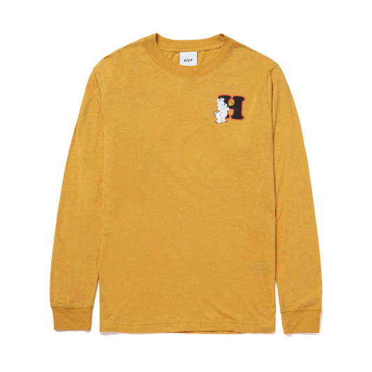 huf Giving L/S Relax Tee Gold foto 4