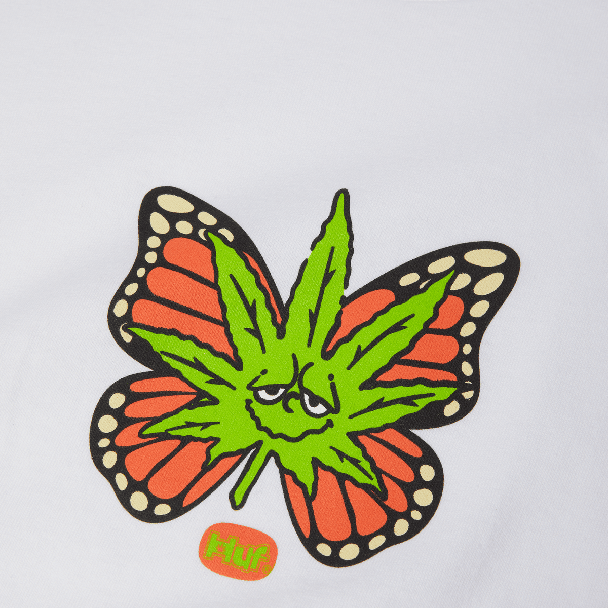 huf t-shirt Green Budderfly Ss Tee