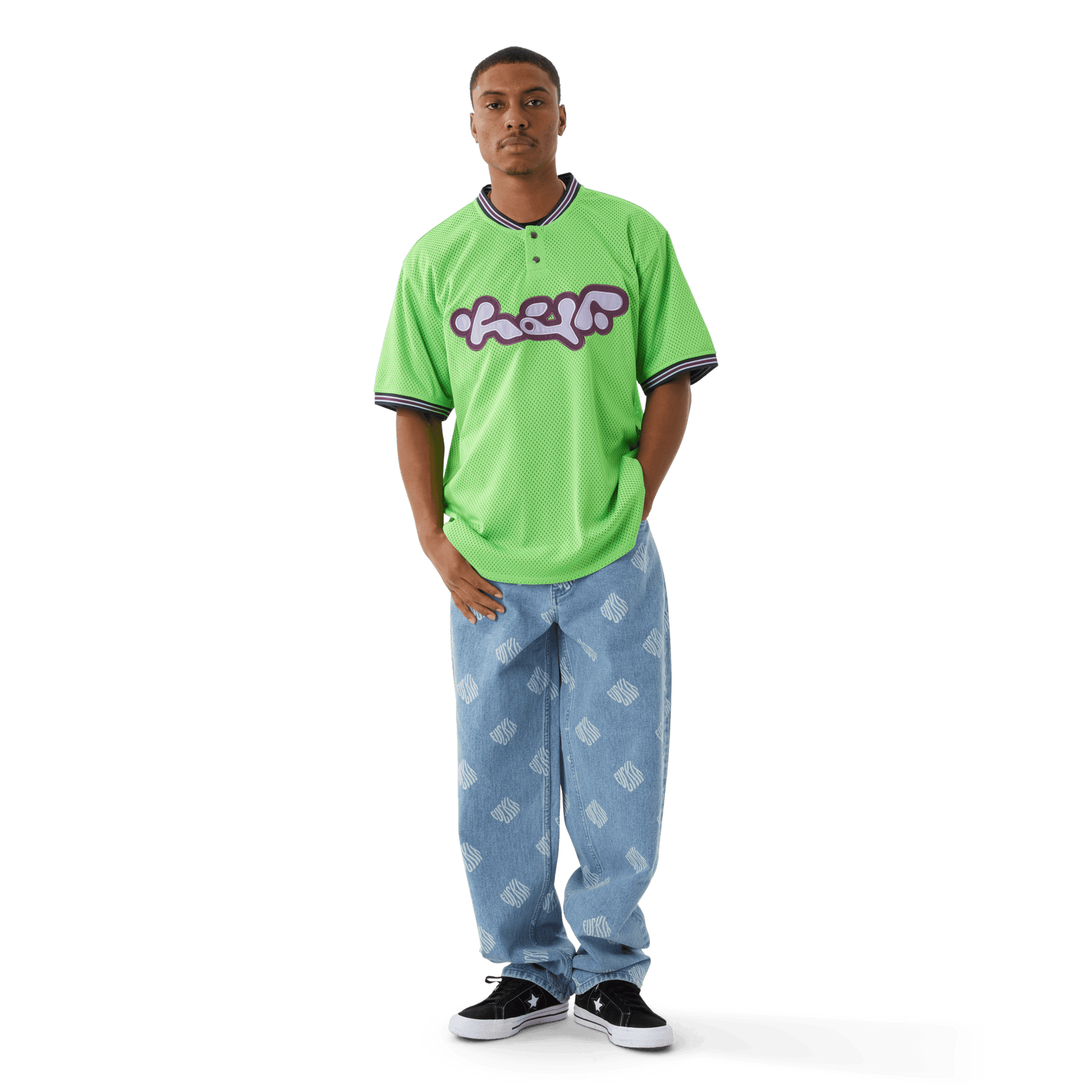 huf t-shirt Halftime Henley S S Jersey