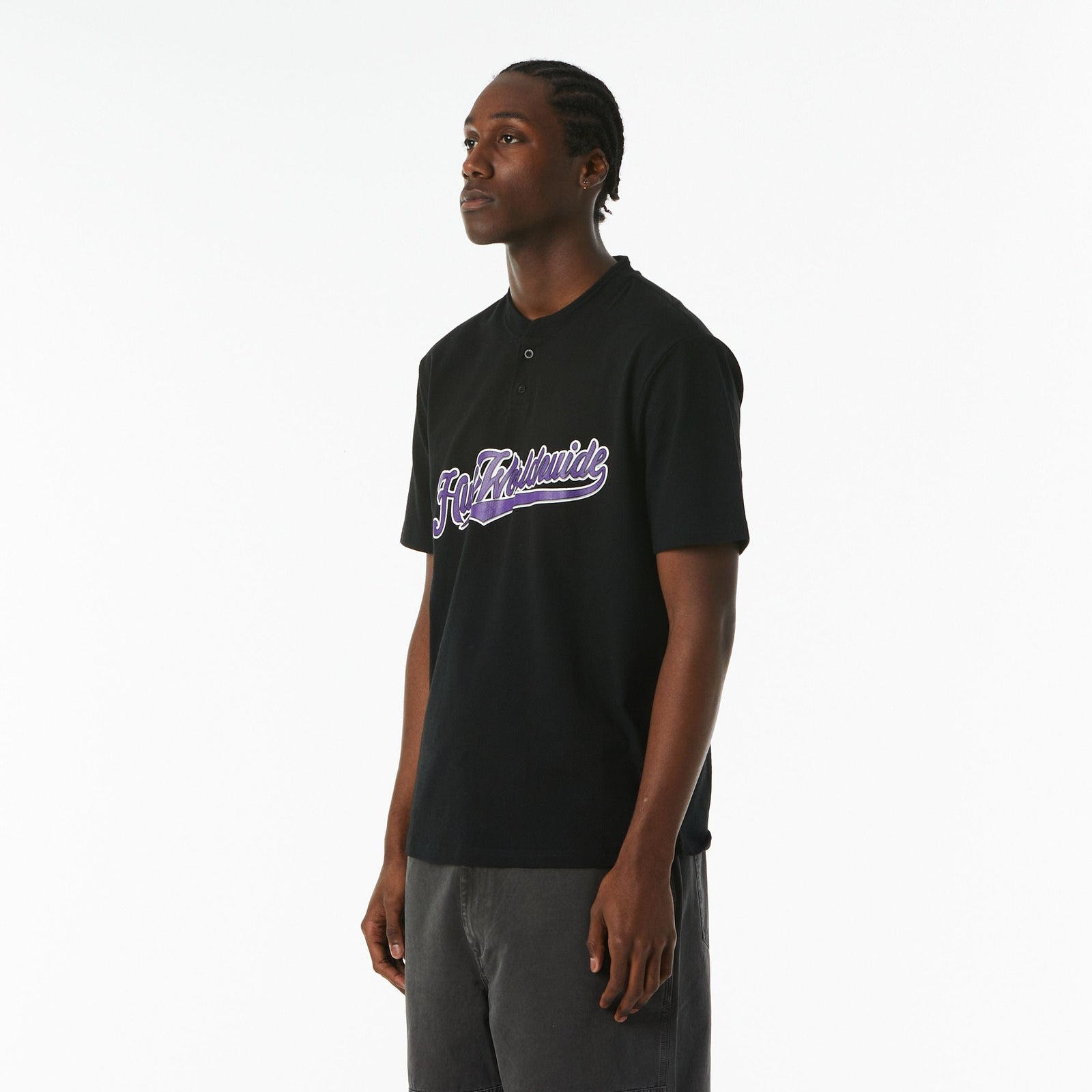 huf t-shirt HARLAN BASEBALL HENLEY