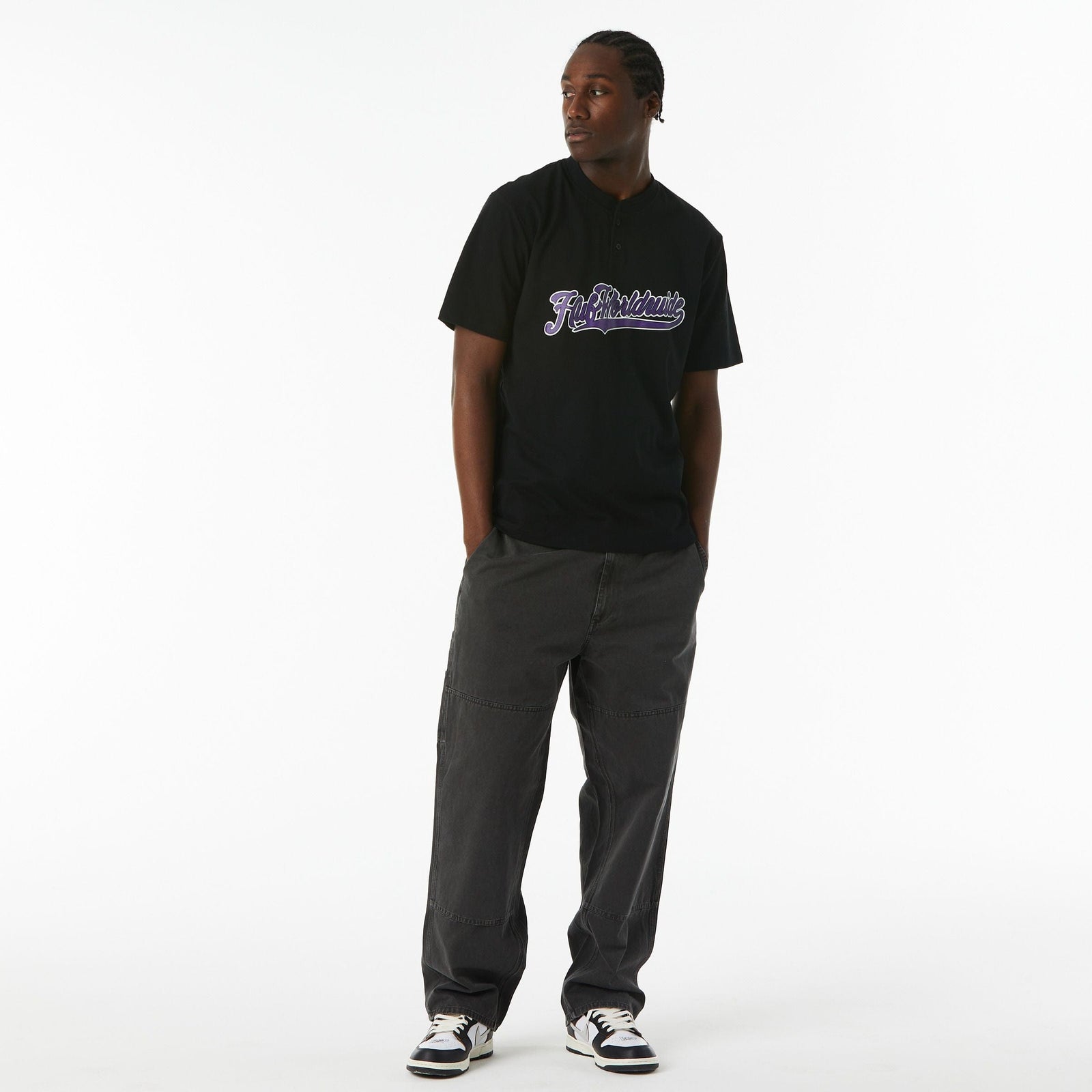 huf t-shirt HARLAN BASEBALL HENLEY