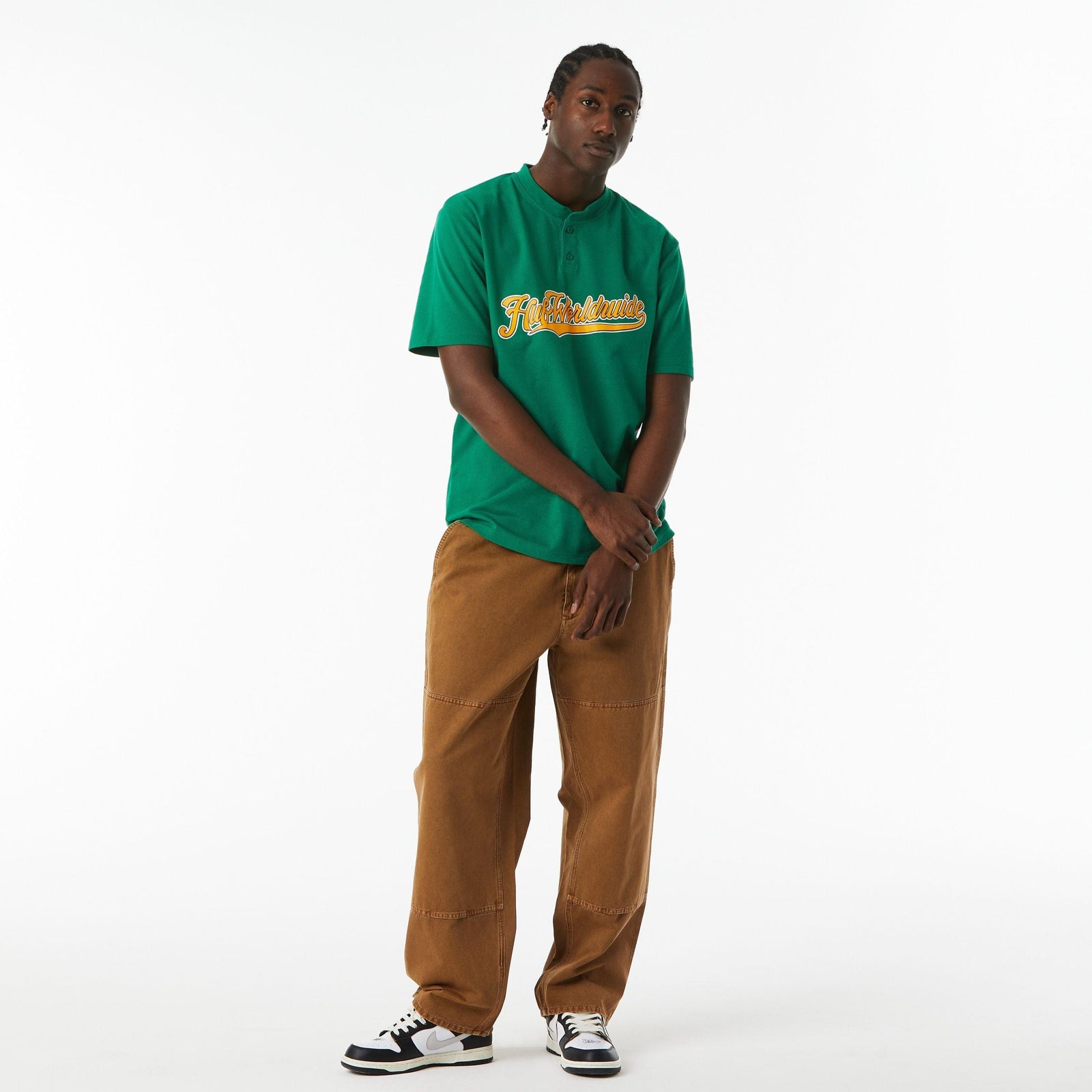huf t-shirt HARLAN BASEBALL HENLEY