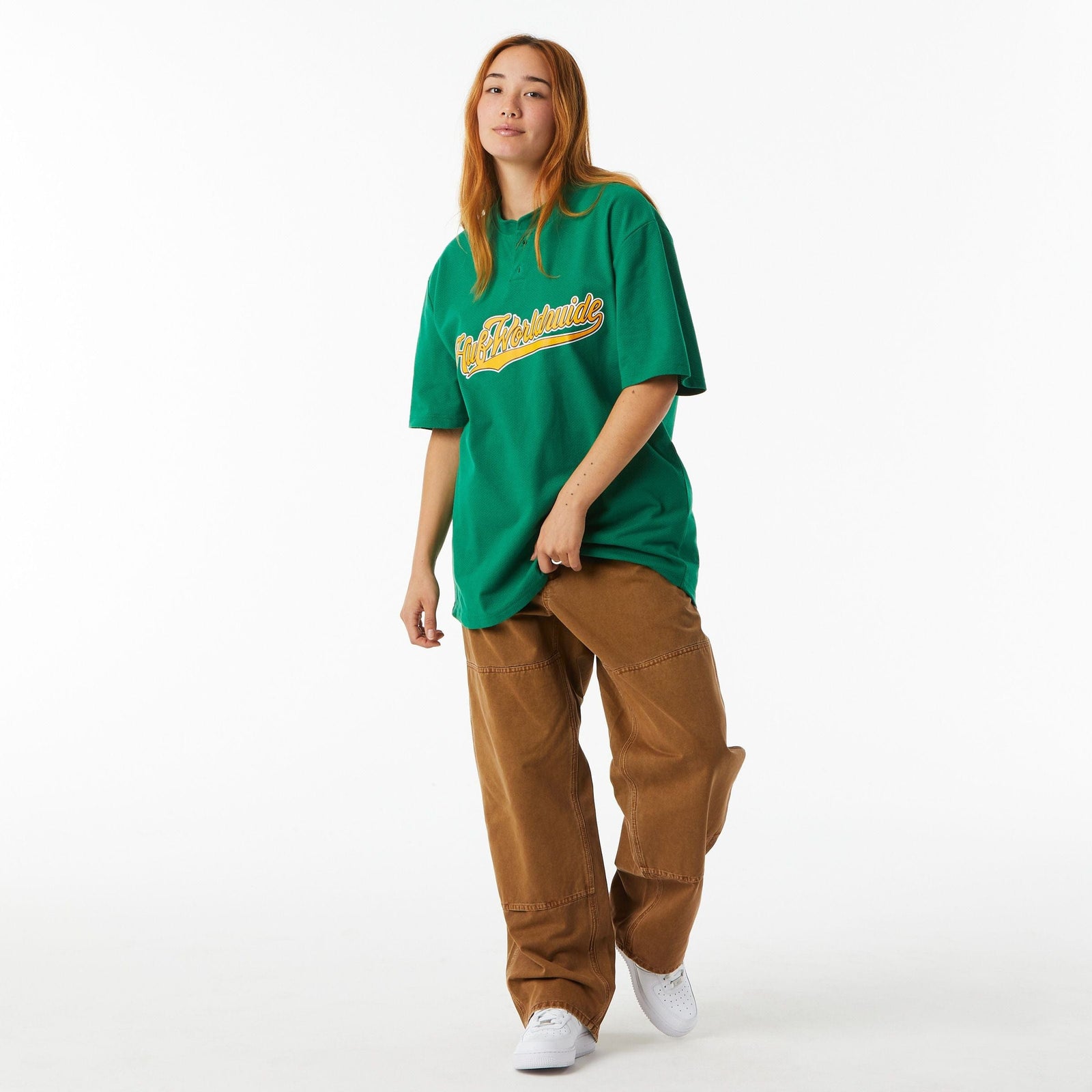 huf t-shirt HARLAN BASEBALL HENLEY