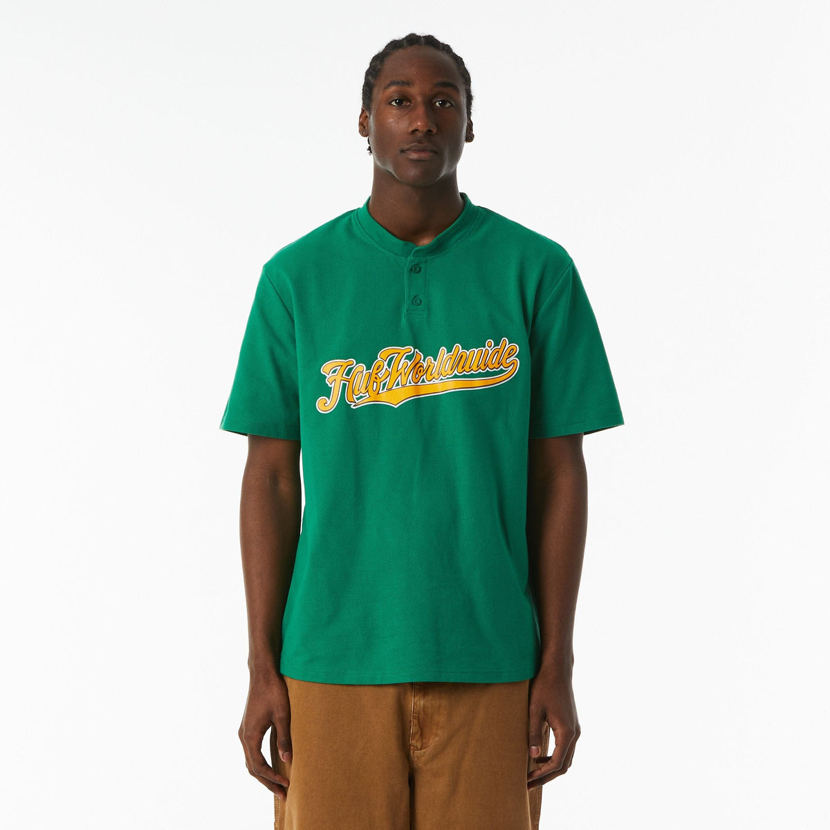 huf t-shirt HARLAN BASEBALL HENLEY