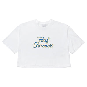 HUF FOREVER S/S CROP TEE - WHITE