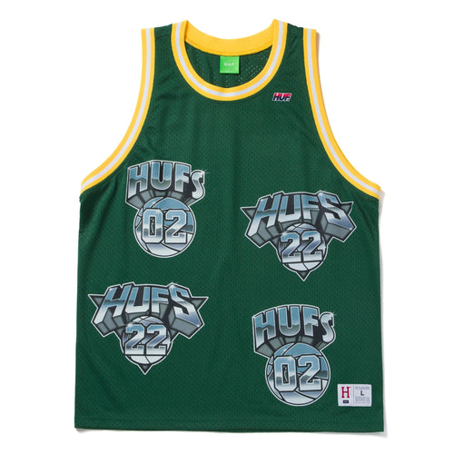 t-shirt huf HUFS BASKETBALL JERSEY - GREEN