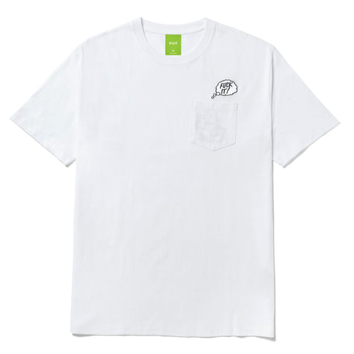 t-shirt huf IN THE POCKET S/S TEE - WHITE