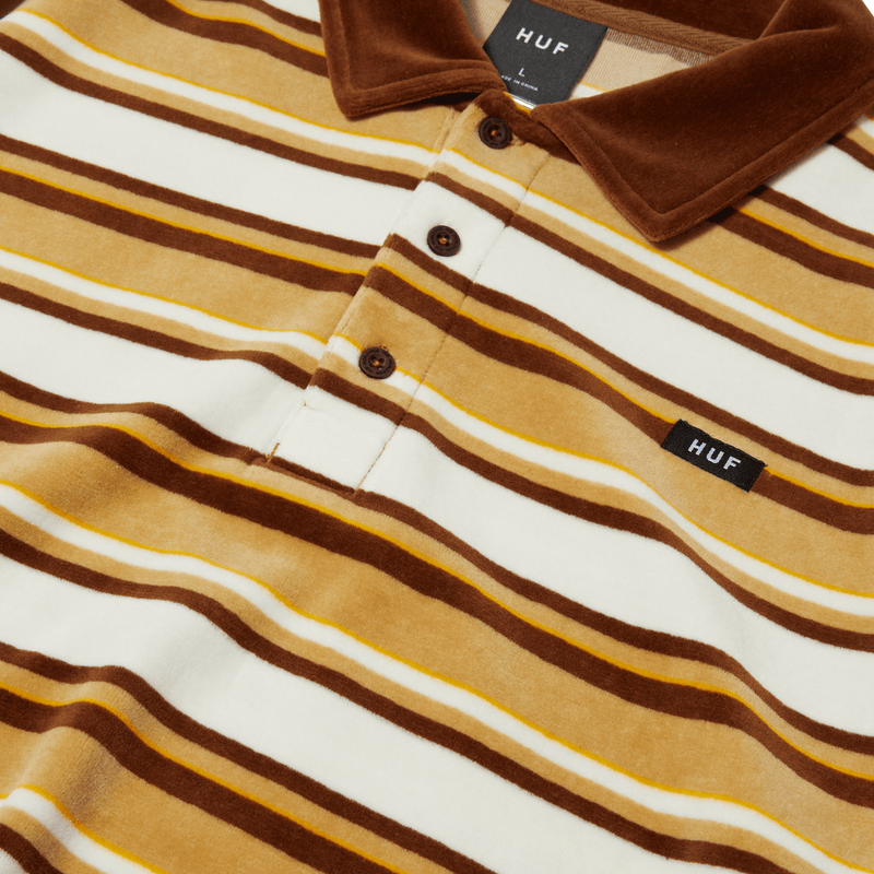 huf t-shirt KRAMER L S VELOUR SHIRT