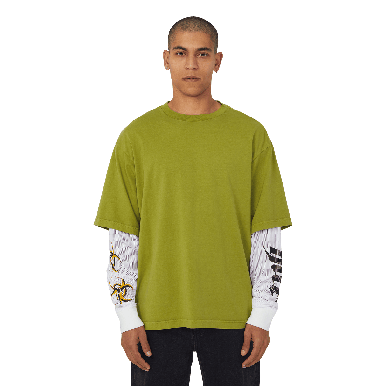 huf t-shirt Leon Ls Double Layer Top