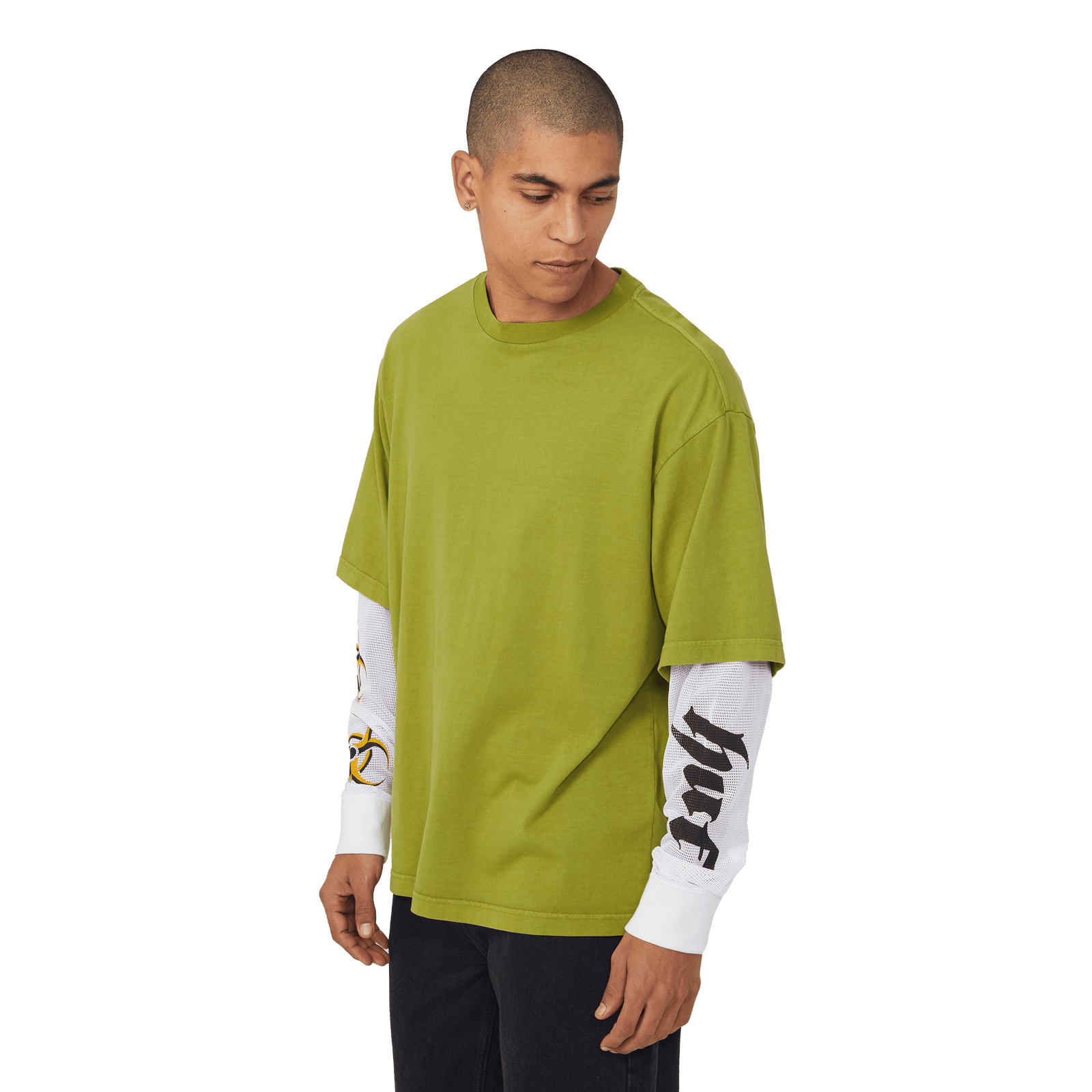 huf t-shirt Leon Ls Double Layer Top